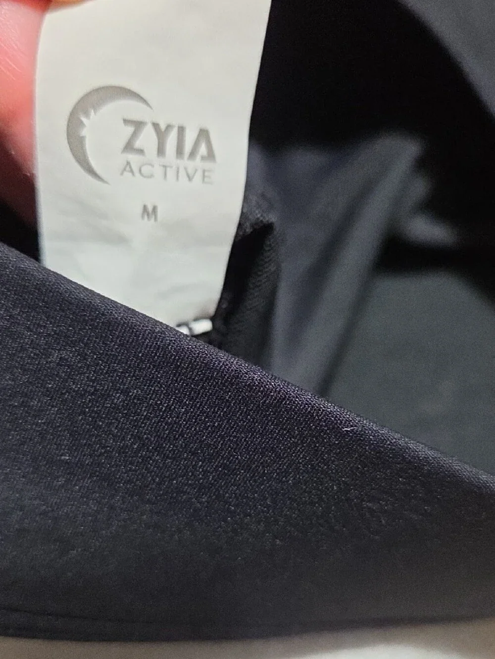 ZYIA Black High-Neck Mesh-Panel Sports Bra NWOTS